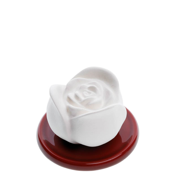 Aromalife Duftstein Set Rose und Unterteller rot