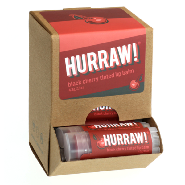 Bild von HURRAW! Black Cherry tinted Lip Balm Display à 24 Stk.