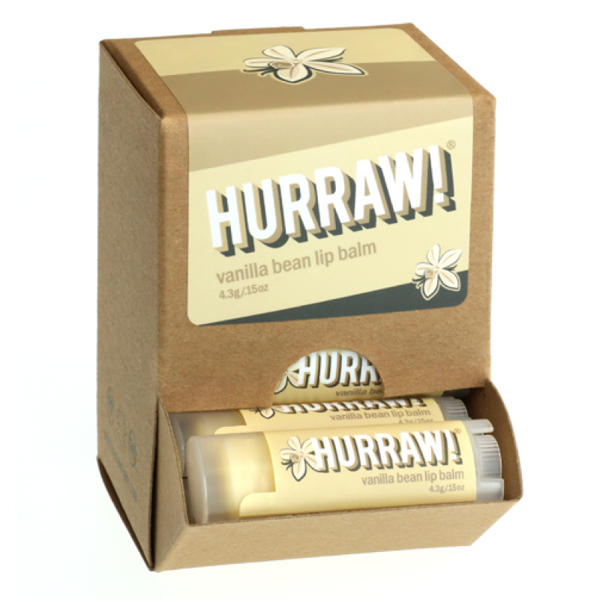 HURRAW! Vanilla Bean Lip Balm Display à 24 Stück