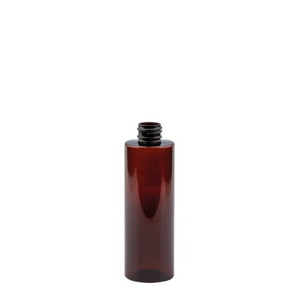 Bild von Flasche rPET braun-transparent rund 200ml