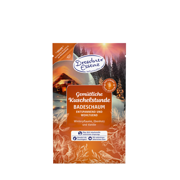 Bild von DRESDNER ESSENZ Gemütliche Kuschelstunde Portionenbad 60 g Display à 12 Stk