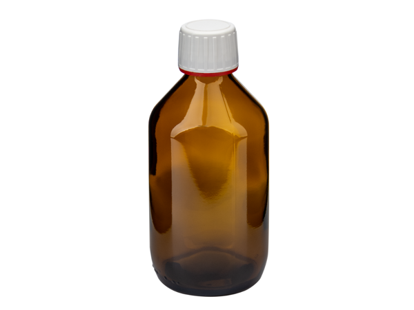 Aromalife Braunglasflasche 500ml inklusive Schraubverschluss weiss