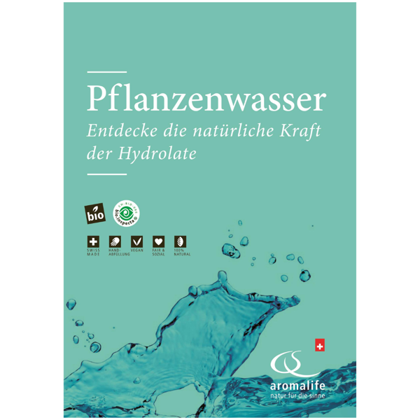 Pflanzenwasser Broschüre von Aromalife