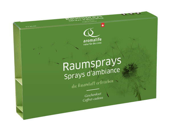 AROMALIFE Raumspray Geschenkset 4 x 30 ml
