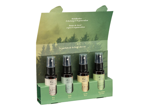 Aromalife Geschenkset Raumspray  Waldbaden 4 x 30 ml offen