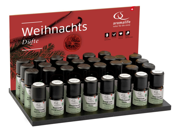Aromalife Thekendisplay Weihnachten ätherische Öle 24 Stück