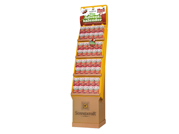 Sonnentor Boden-Display Adventkalender Tee Btl. à 80 Stück
