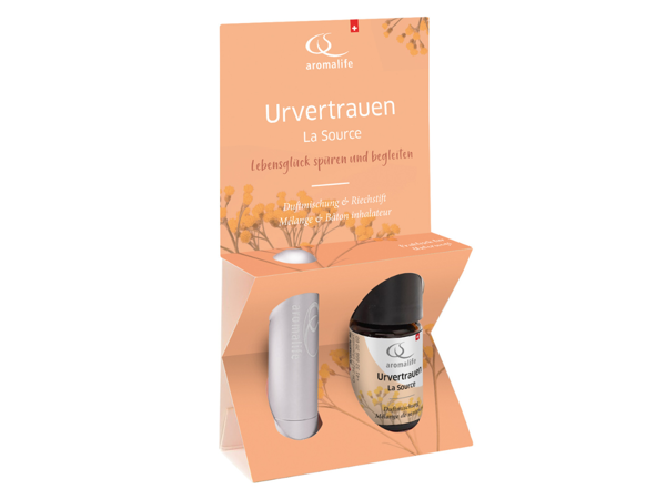 Aromalife Lebensglück Urvertrauen Duftmischung mit Riechstift Alu grau 5 ml