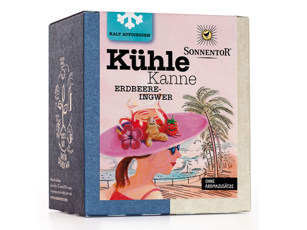 SONNENTOR Kühle Kanne Erdbeer-Ingwer Teepyramide 16 Stk - BIO