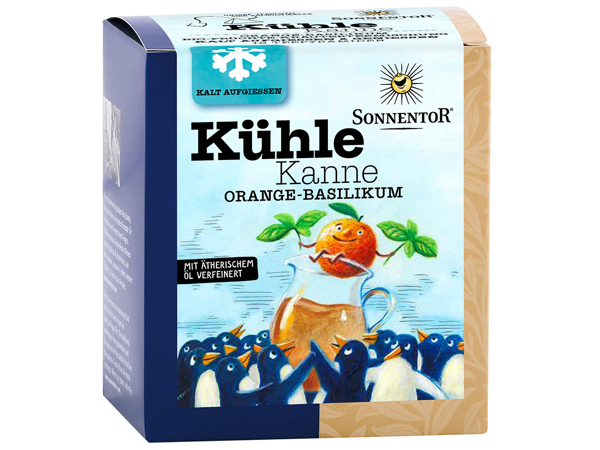 SONNENTOR Kühle Kanne Orange-Basilikum Teepyramide 16 Stk - BIO