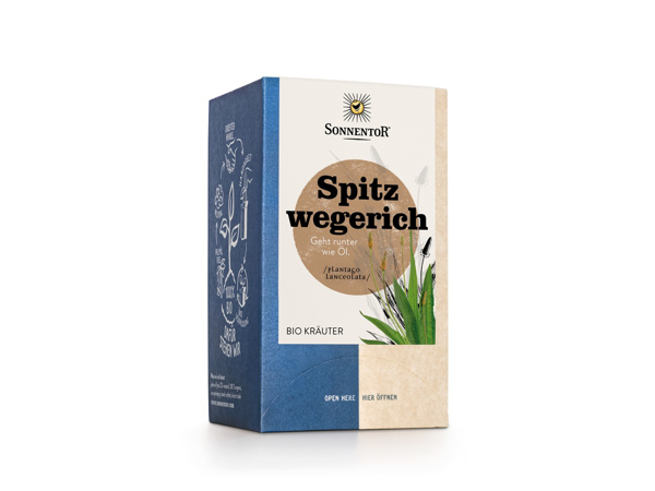 SONNENTOR Spitzwegerich Tee Beutel 18 Stk - BIO