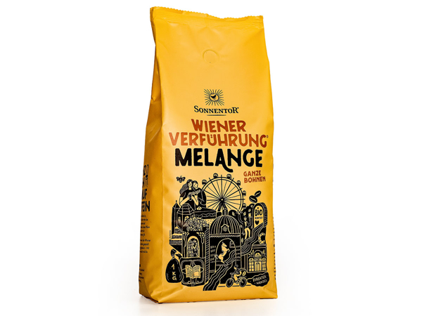 SONNENTOR Wiener Verführung Melange Kaffee Bohnen ganz 1 kg - BIO