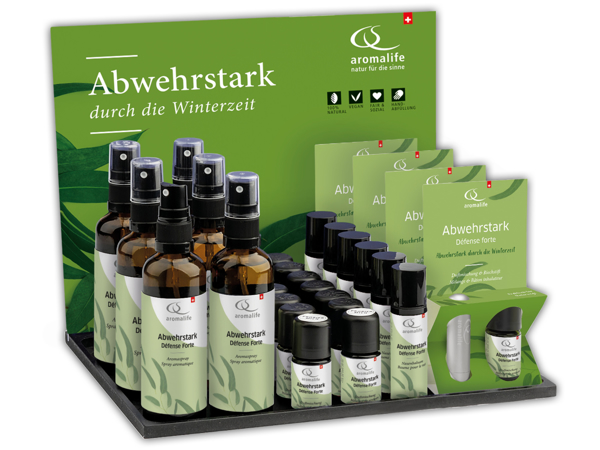 Aromalife Display Abwehrstark äth. Öl &  Aromaspray assortiert