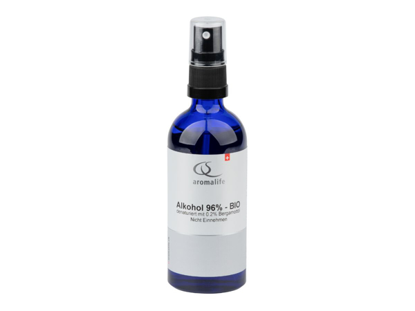AROMALIFE Alkohol 100 ml 96 % denaturiert mit ätherischem Öl Bergamotte (0.2 %)