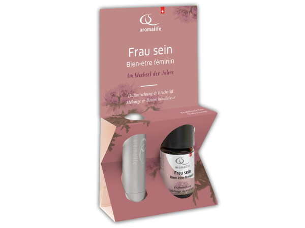 Aromalife Frau Sein Duftmischung mit Riechstift Alu grau