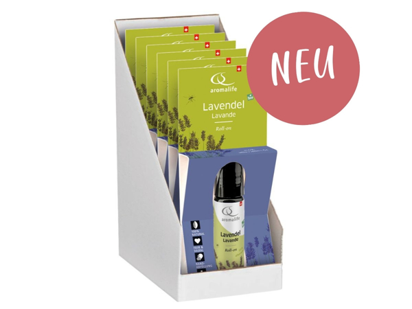 Lavendel Roll-on BIO Thekendisplay 6 x 10 ml