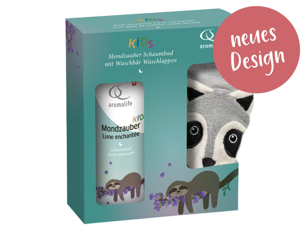 Aromalife Kids Mondzauber Bad mit Öko- Waschlappen Geschenkset 300 ml