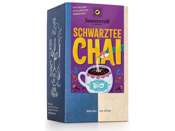 Sonnentor Schwarztee Chai Beutel à 18 Stk - BIO